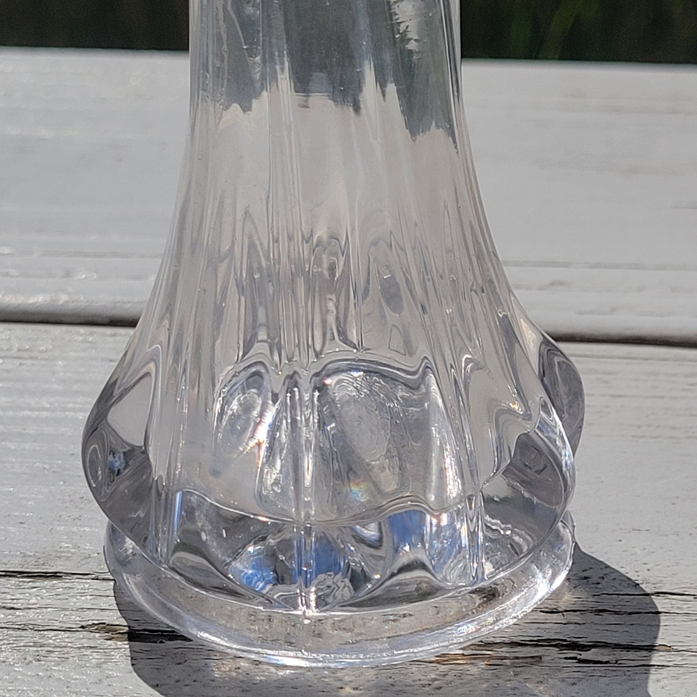 Swung Vase Vintage ~ Small Clear Glass ~ 1970s ~ FINAL PRICE! ~ See Notes - Picture 12 of 16